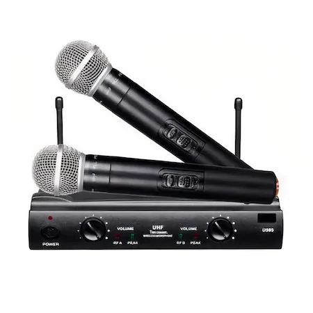 Sistem Audio Profesional 2 Microfoane Wireless Shure UHF SM58-1, Valiza Transport, Jack de 6.3mm, Adaptor Alimentare 220V, 2 Baterii de 9V, Raza Operare 100m